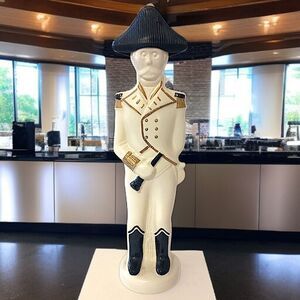Old Spice Admiral Decanter Aftershave Empty Glass Napoleon French Officer Vtg.